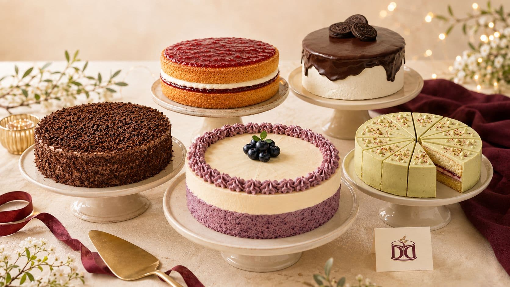 A collection of Diba Delights round cakes for birthdays, parties and special events.