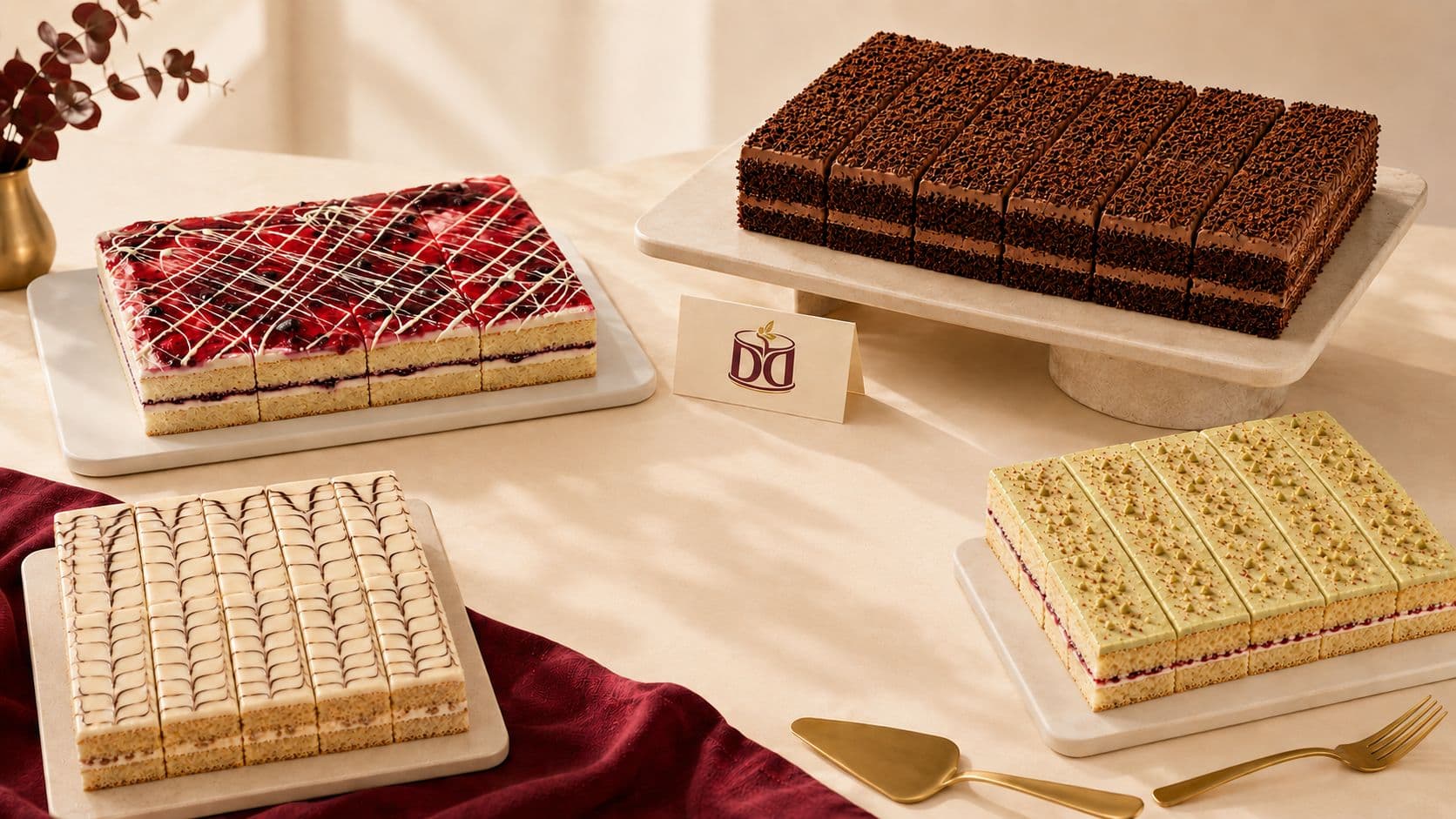A selection of Diba Delights cakes and pastries